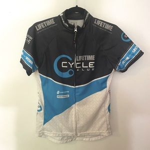 Hincapie Womens Lifetime Fitness Cycle Club Jersey | Color: Black/Blue | Size: M